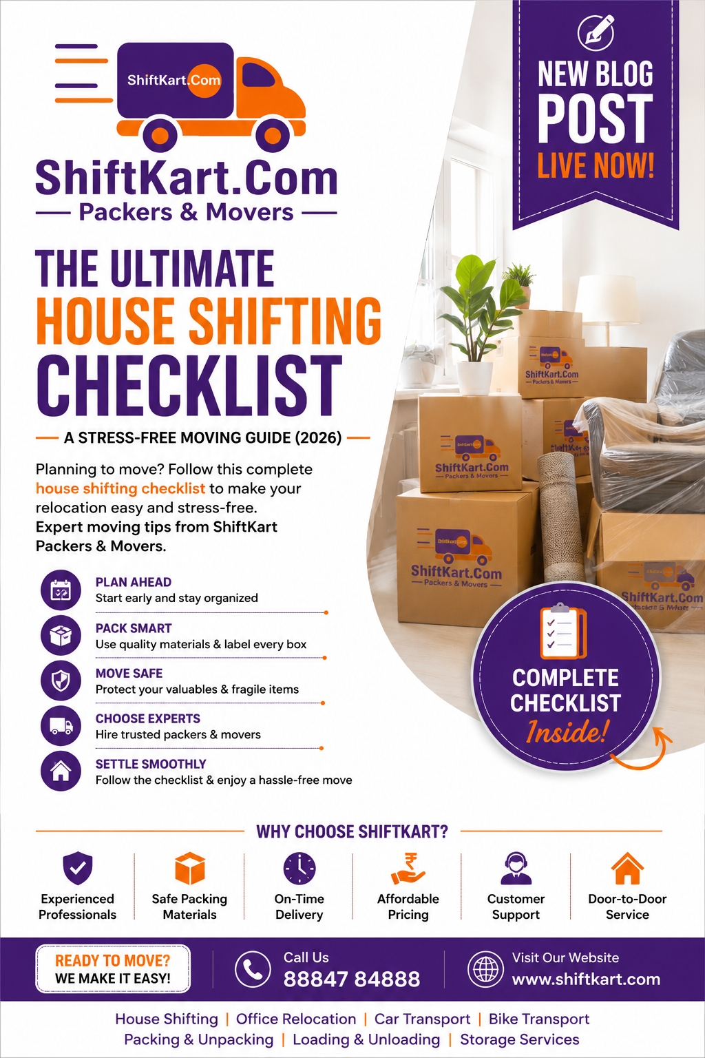 The Ultimate House Shifting Checklist: A Stress-Free Moving Guide (2026) | Best Packers And Movers